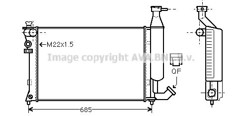 AVA QUALITY COOLING Радиатор, охлаждение двигателя CN2140